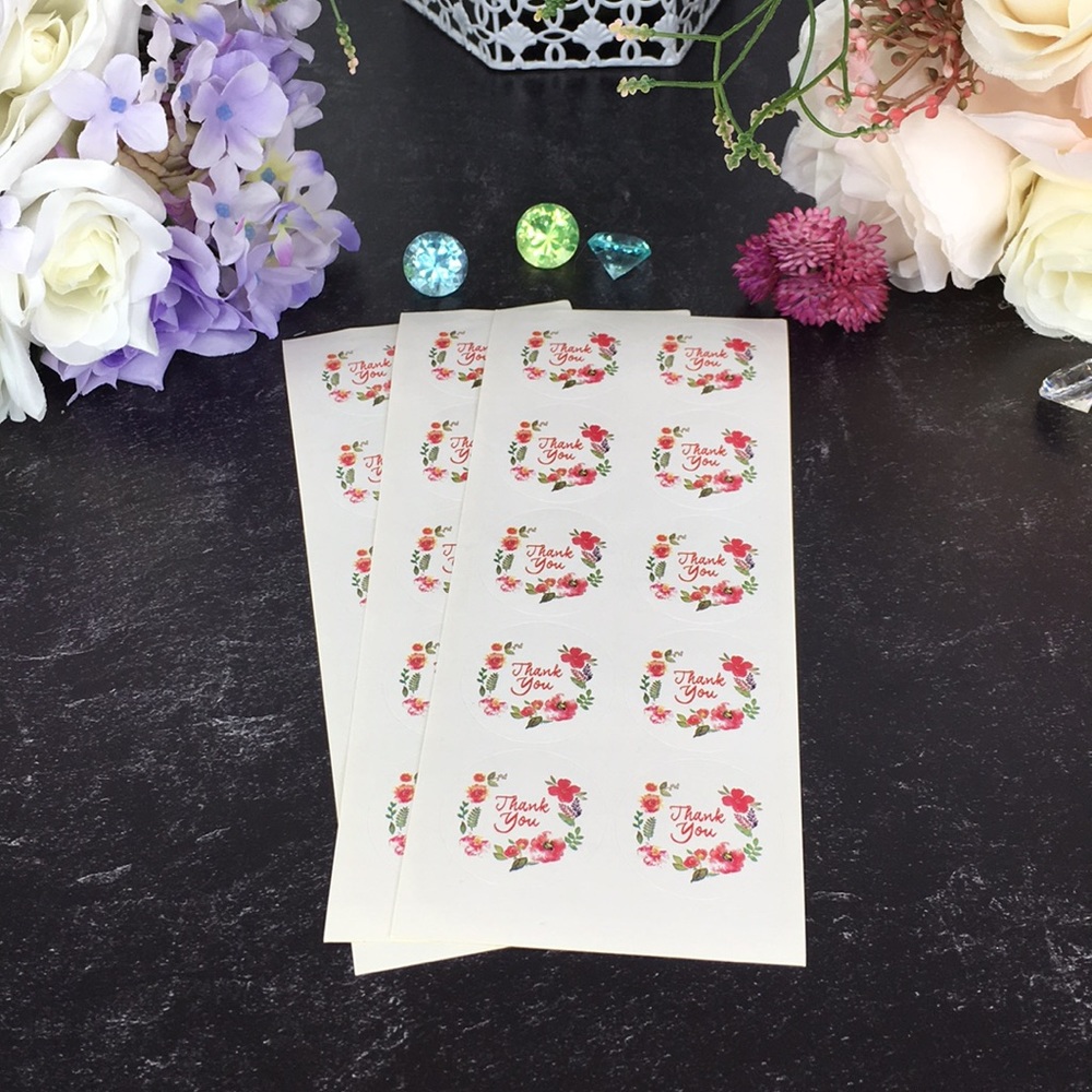30 1” inch Round Thank You Stickers CLEARANCE - Picture 4 of 6